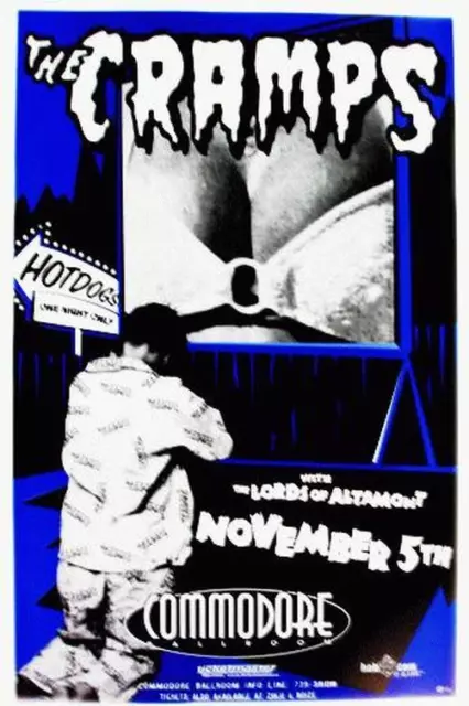 The CRAMPS w/Lords of Altamont Live in Vancouver Canada POSTER PUNK psychobilly