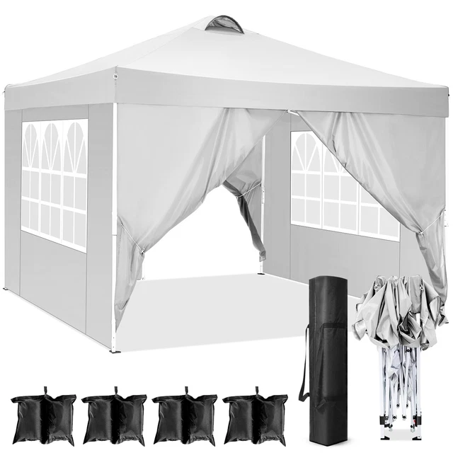 3x3M Pavillon Faltpavillon Wasserdicht Partyzelt Gartenpavillon mit Seitenteile 3