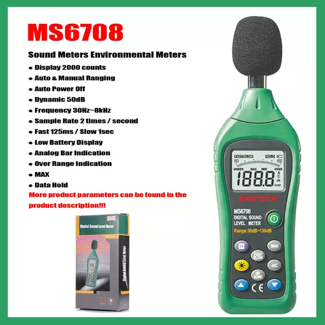 MASTECH MS6700 MS6701 MS6708 Digital Sound Level Meter Environmental Meters ✦Kd 3