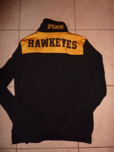 Victorias Secret Pink Rare Bling University Iowa "Hawkeyes"Sweatshirt/Jacket Nwt