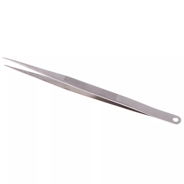 7" 18cm Long Stainless Steel Electronic Pointed Tip Straight Tweezer Forcep-wf