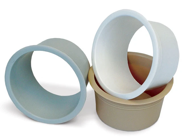 Dental Medical Lab Waste Drop Ring For Cabinet Tops Fits 5" Hole - White Only Dental Medical Lab Waste Drop Ring For Cabinet Tops Fits 5" Hole - White Only