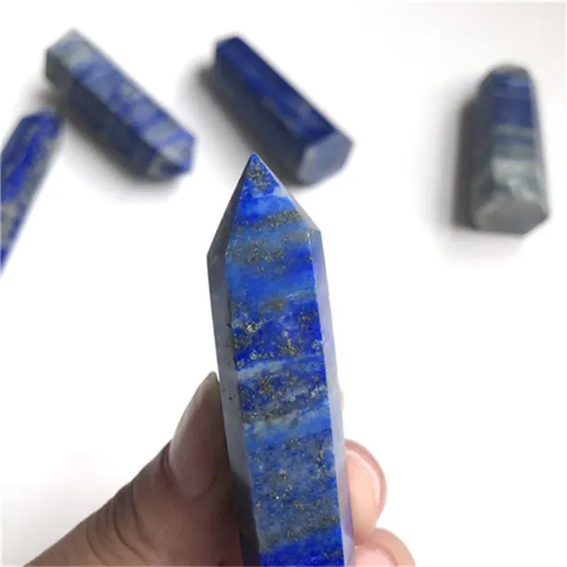40-50mm Natural Lapis Lazuli Quartz Obelisk Healing Crystal Point Wand Stone US 7