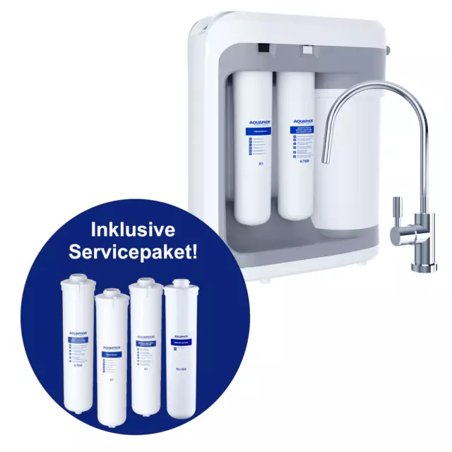 Trinkwasserfiltersystem reverse osmosis Osmoseanlage Boosterpumpe Küchenfilter