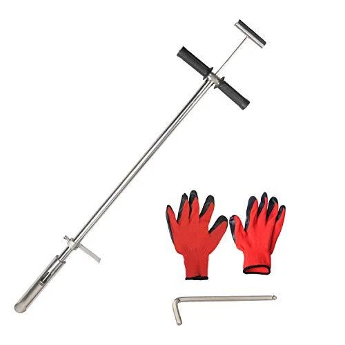 40" Soil Sampler Probe Rod with Sample Ejector, Soil Probe Sampler 304