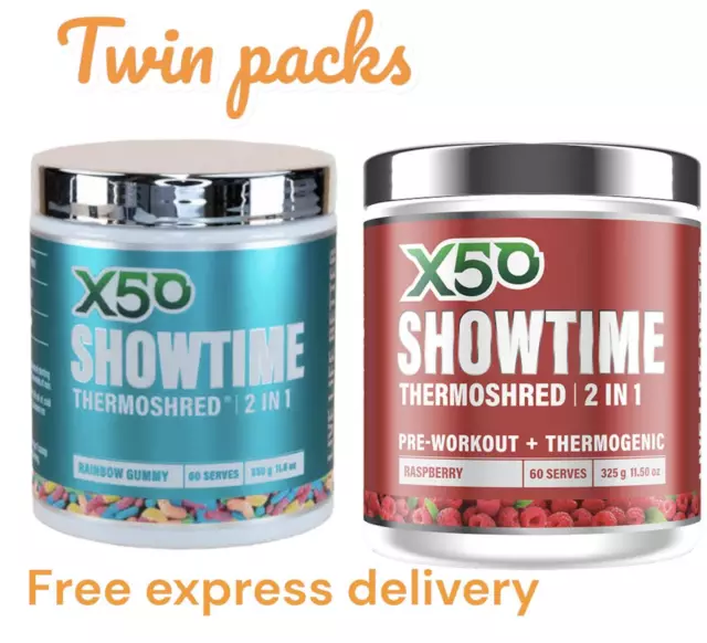 X50 Showtime | Thermogenic | Fat Burner | Fat Loss | Gluten + Dairy Free |