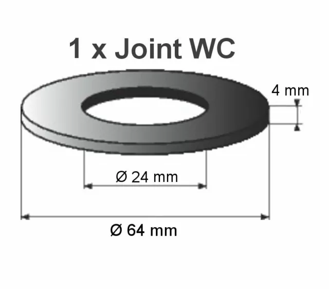 1 joints WC 64 x 24 x 4 mm joint de mécanisme WC pour Schwab  et MIRA