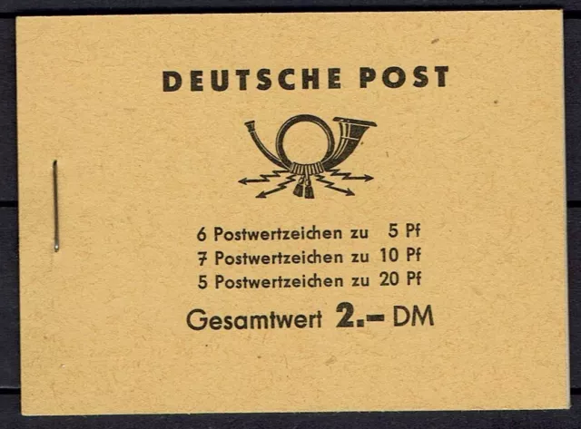 DDR Markenheftchen Michel Nr.: 3 b 2 postfrisch alle H-Blätter oben ndgz.