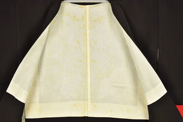 Vintage Japanese Kimono Silk Antique BORO Black HAORI Kusakizome Woven/A806/545 9
