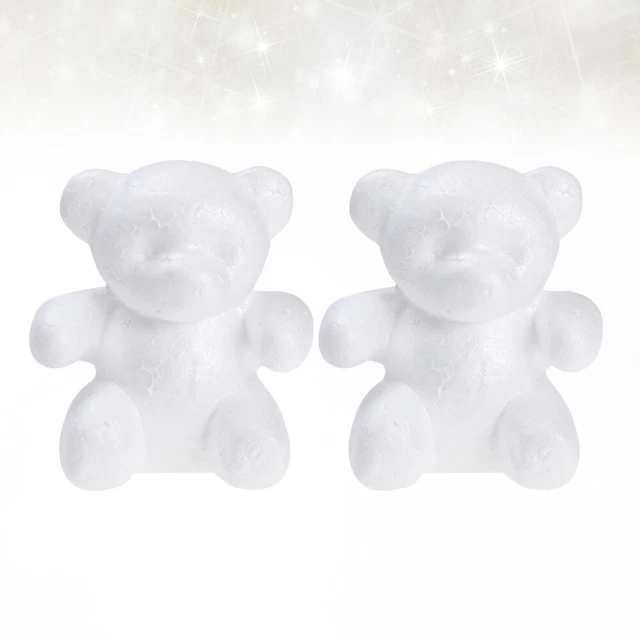 2 bolas de poliestireno blanco artesanal para osos