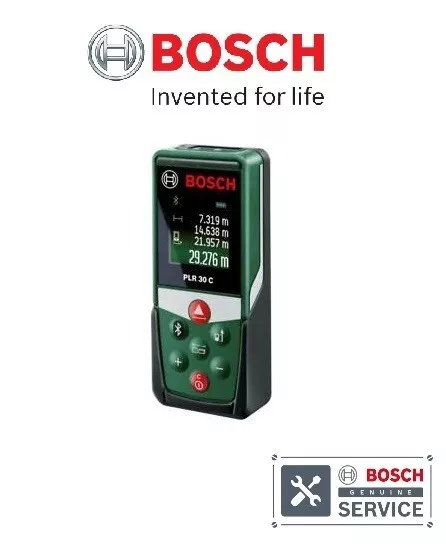 BOSCH Genuine PLR 30C Laser Measure (upto 30m @ +/- 2mm) (0603672100)