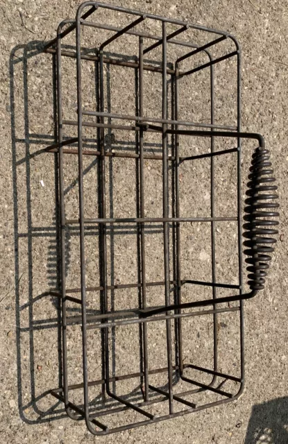 Vintage Steel Wire Milk Bottle / Oil Bottle Carrier -holds 8 one-quart bottles.