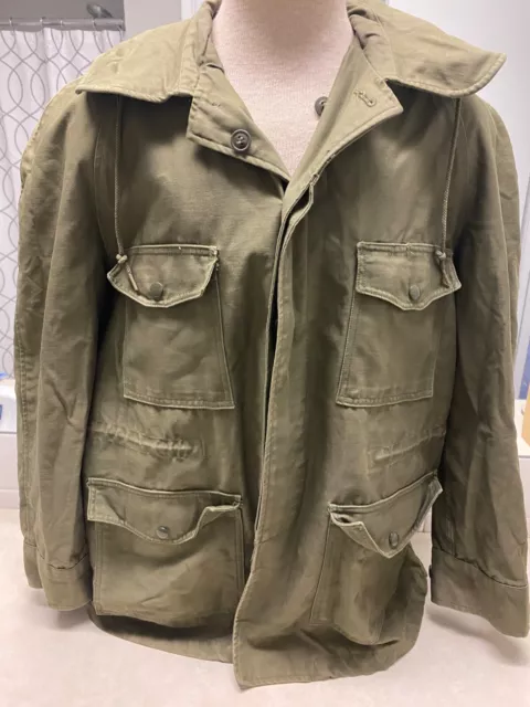 1965 US Army Field Jacket W/Hood Sateen OG 107