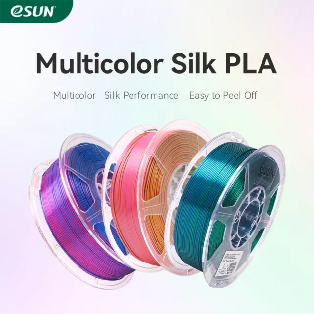 eSUN Tri-Colors PLA Filament 1.75mm Coextrusion Silk PLA Filament For 3D Printer