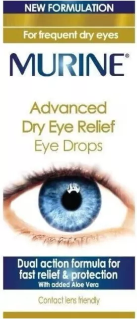 Murine Bright & Moist Eye Drops / Dry & Tired Drops / Dry Eye Relief / Hayfever 3