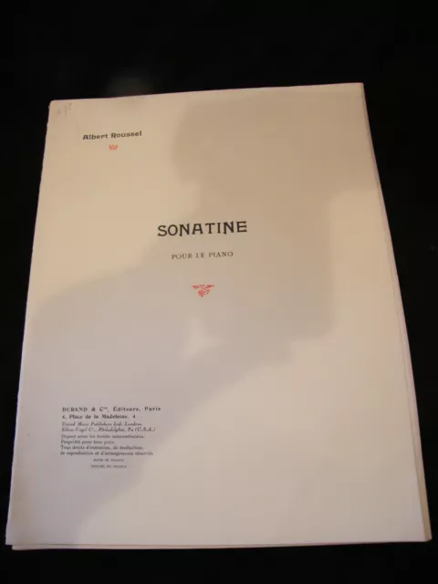 Partition Sonatine Albert Roussel  Music Sheet"