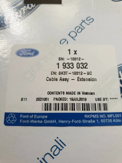 GENUINE FORD EXTENSION Cable 1933032 £25.00 - PicClick UK