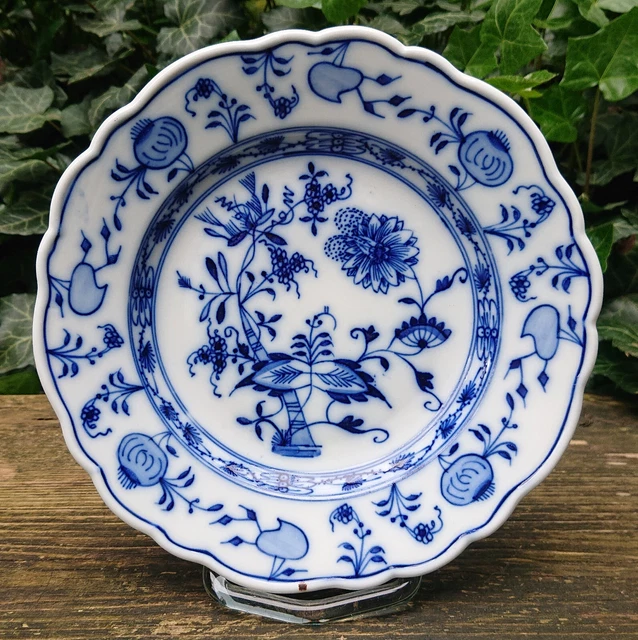Vecchio Ernst Teichert Meissen Piatto Torta Piatto Blu Cipolla Ø 19,0 CM