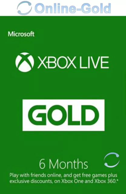 Abbonamento Xbox Live Gold di 6 mesi Codice Microsoft Xbox One 180 chiave - IT