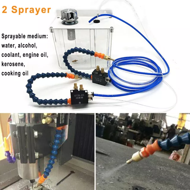 Lubrication Spray System Cooling Sprayer Coolant Pump Oil Mist Sprayer 2 Sprayer