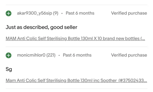 MAM Anti Colic Self Sterilising Bottle 130ml X 10 brand new bottles 3