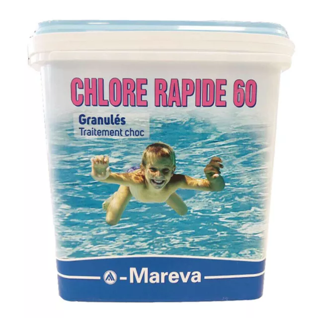 Mareva Chlore Rapide 60 Cloro Granulare Dicloro per Piscina Reva-Klor 5-10-25 kg