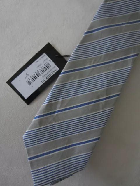 Genuino Paul Smith Corbata Azul/Blanco Diagonal Rayas