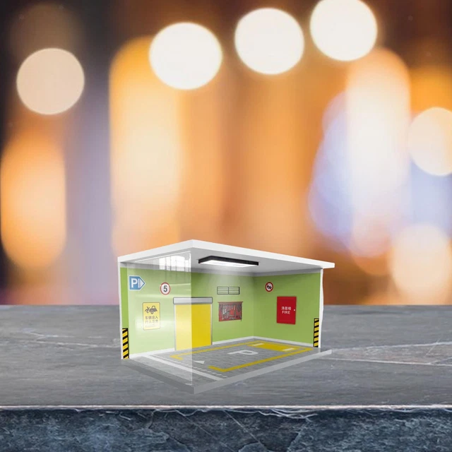 Vitrine éclairée Pour Voitures Miniatures 1/64 – Garage Ou Parking Avec éclairage LED – Pour Collection Et Décoration