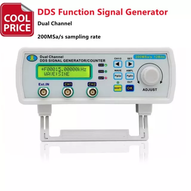 MHS5225A Digital 2CH DDS Function Signal Generator Arbitrary Frequency Meter