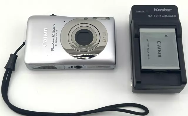 Canon PowerShot ELPH SD1300 IS Digital Camera Silver 12.1 MP 4x Zoom HD Video