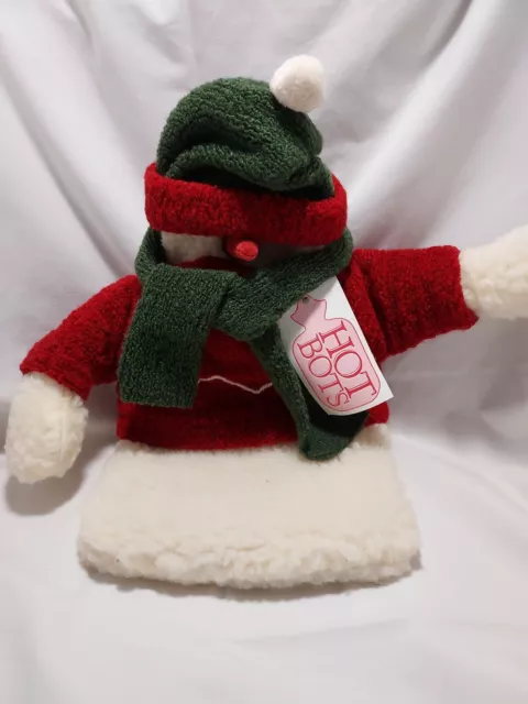 Snowman Hot Water Bottle “Hot Bots"  NEW Plush WOOF & POOF