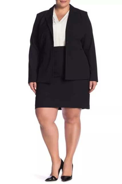 Halogen Ela Suit Skirt Size 28 Black Concealed Back Zip Closure Lined