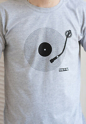 Turntable T Shirt Keep It Vinyl Drum & Bass Decks DJ LP Record Mens Printed Tee