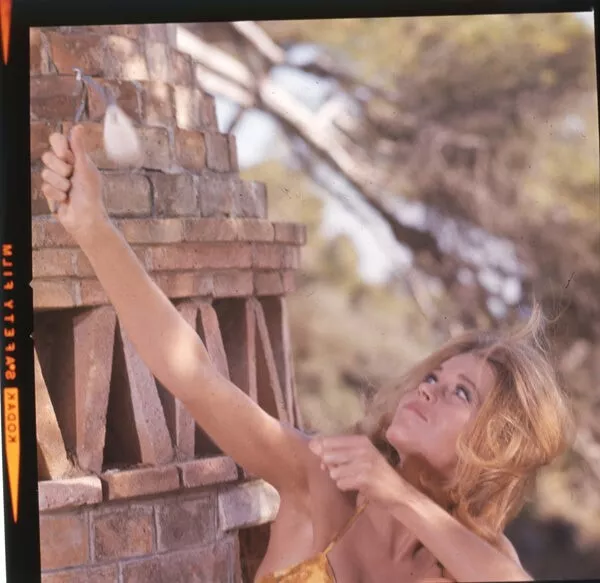 Jane Fonda Bikini Joy House 1964 Vivid Color Original 2.25 x 2.25 Transparency