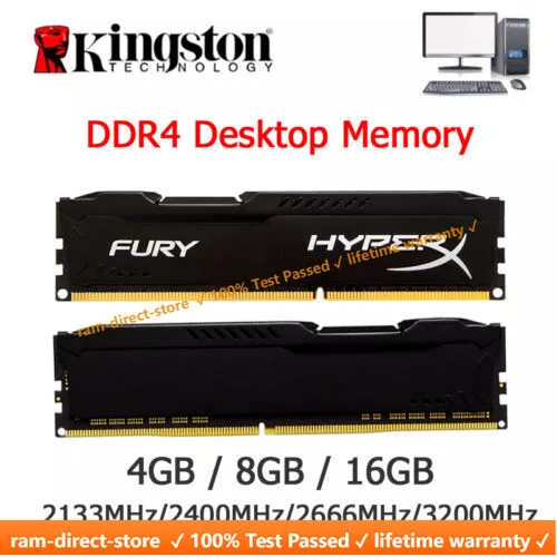 Kingston HyperX FURY DDR4 8GB 16GB 2400 2666 3200 Desktop RAM Memory DIMM 288pin