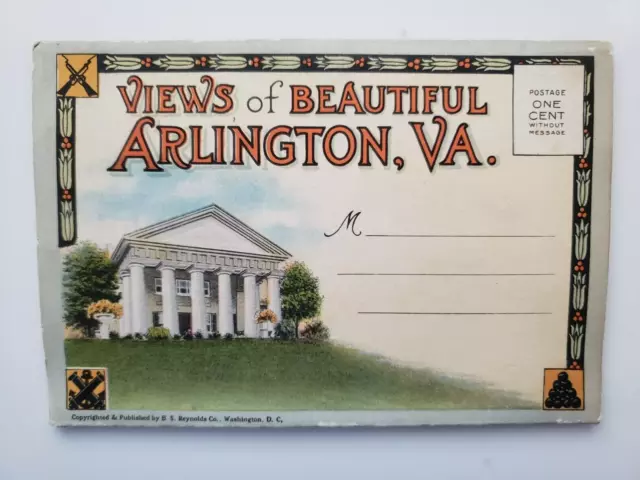 Views Beautiful Arlington Virginia VA Postcard Folder Booklet 1930s