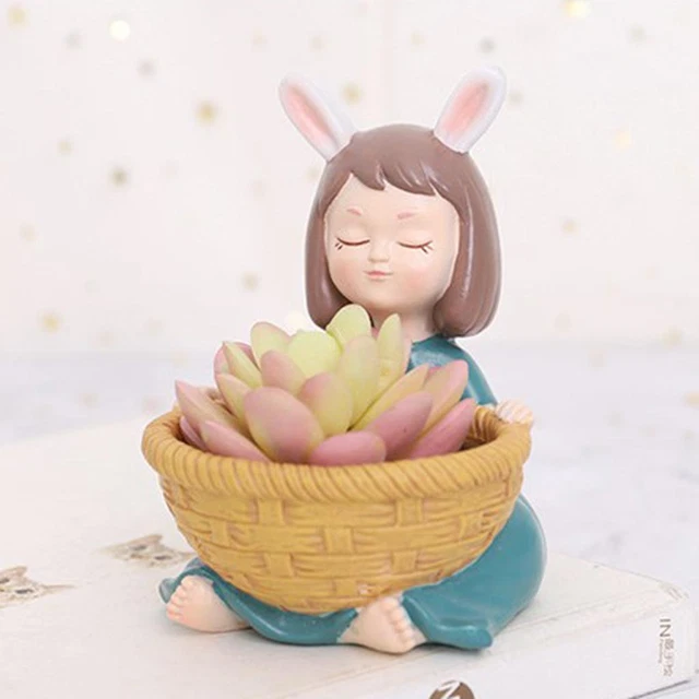 Mignon Pot De Fleurs Résine Succulente Planteur Cactus Pot Jardin Décor à La