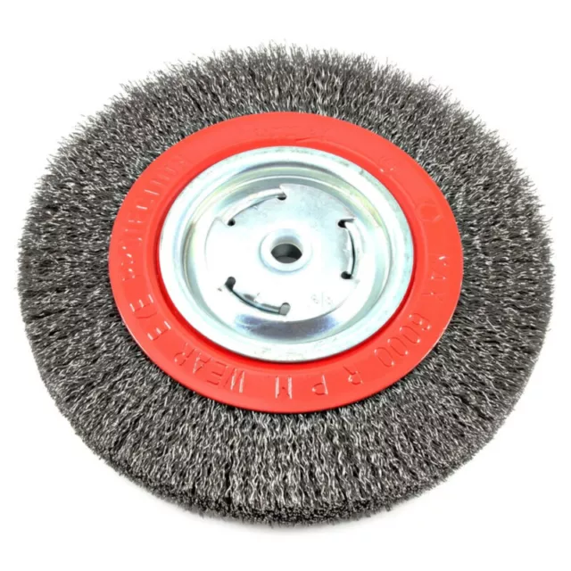 Forney 72762 6000 rpm 1/2 to 5/8 in. Shank Wire Bench Wheel Brush 8 Dia. in.