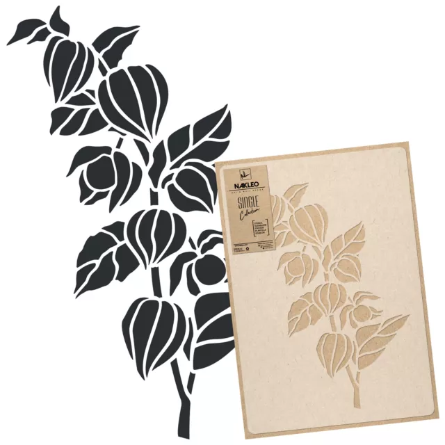 Plantilla de plástico reutilizable // 43x64cm o 59x95cm // LINTERNA CHINA FLOR
