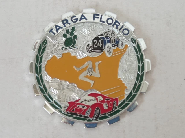 Plaque Participation Targa Florio 1965 – Badge Auto 49e édition – Trophée Collection