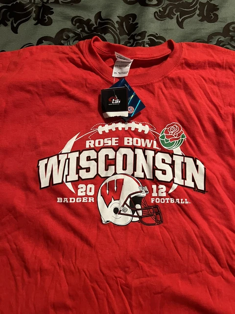 NWT vintage wisconsin badgers 2012 rosebowl shirt 2xl