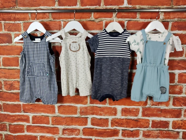Baby Boys Bundle Age 3-6 Months Next Mothercare M&S Dungaree Romper Summer 68Cm