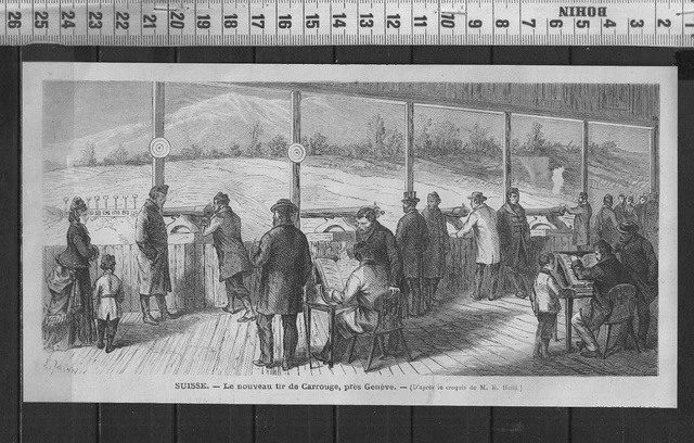 G386 / Engraving 1888 / Swiss - The New Carriage Shot Pres Geneva