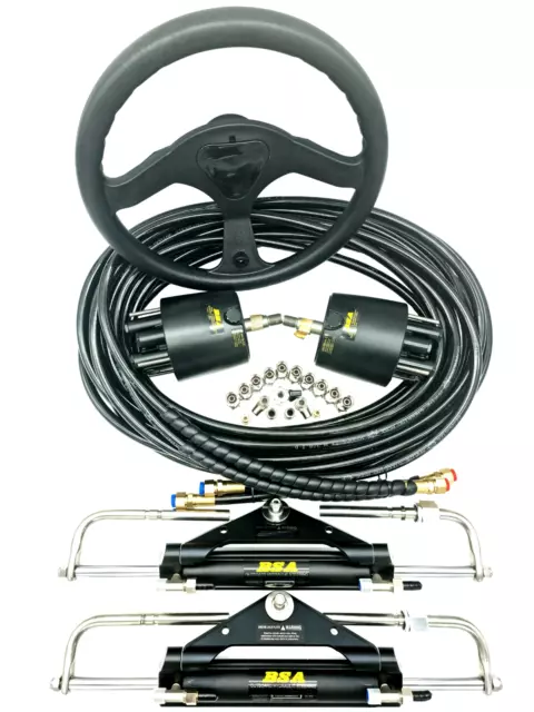 Hydraulic steering Twin Helm/Twin outboard (Standard wheels) Suits Yamaha Engine