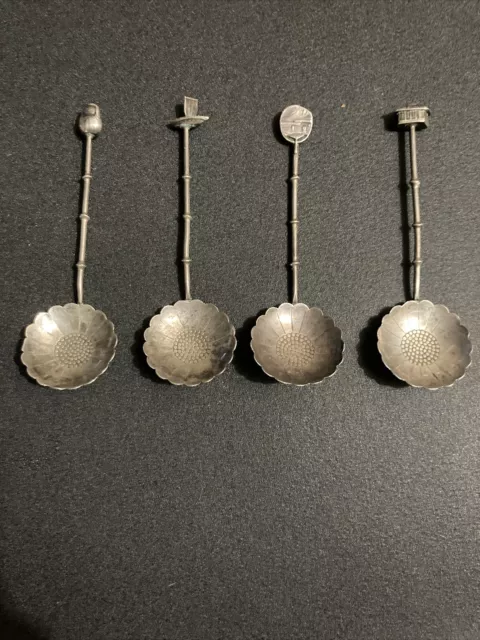 Japaneses 950 Sterling silver Tea spoons