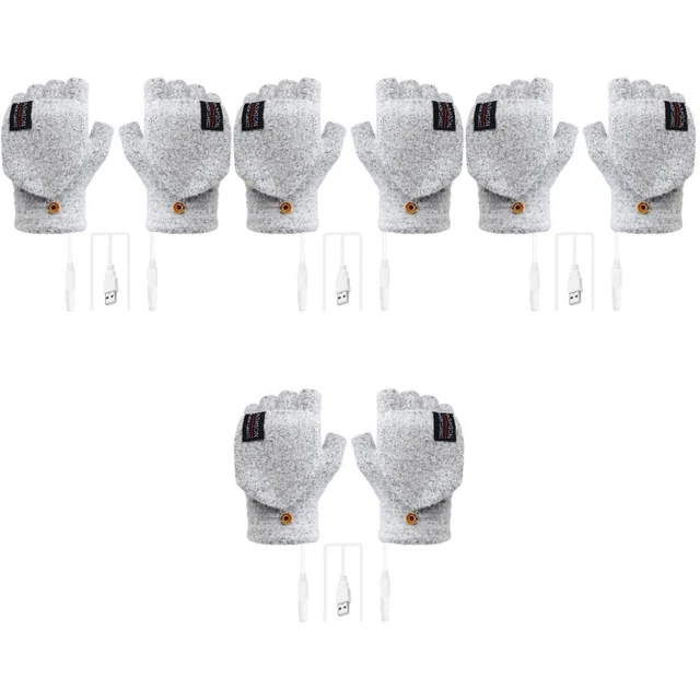 4 Pairs Gants D'extérieur D'hiver Chauffants Pour Hommes Charge