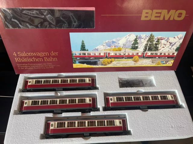 Bemo 7272 114 ; 4 Salonwagen der Rhätischen Bahn  TOP + OVP