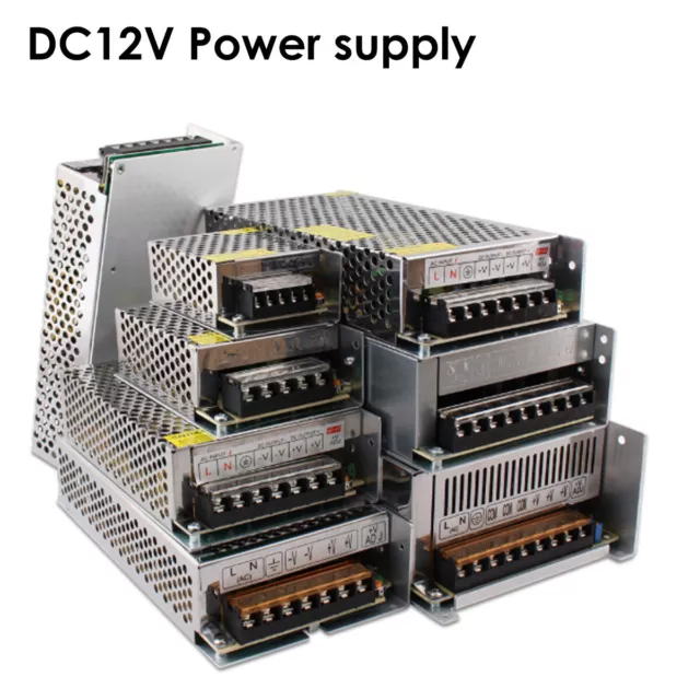 DC 12V 5A to 50A Amp 110V 220V Power Supply LED Strip Light 12V Transformer IP20