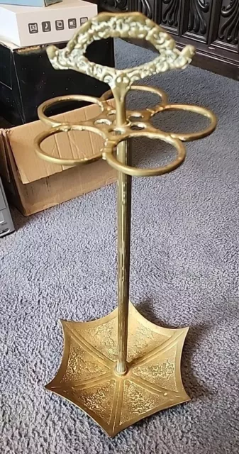 Antique brass umbrella/cane stand Vintage, Unique, Mid Century