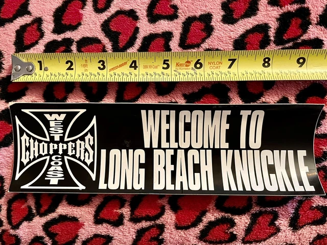 West Coast Choppers Jesse James Welcome To Long Beach Bumper Sticker Vtg